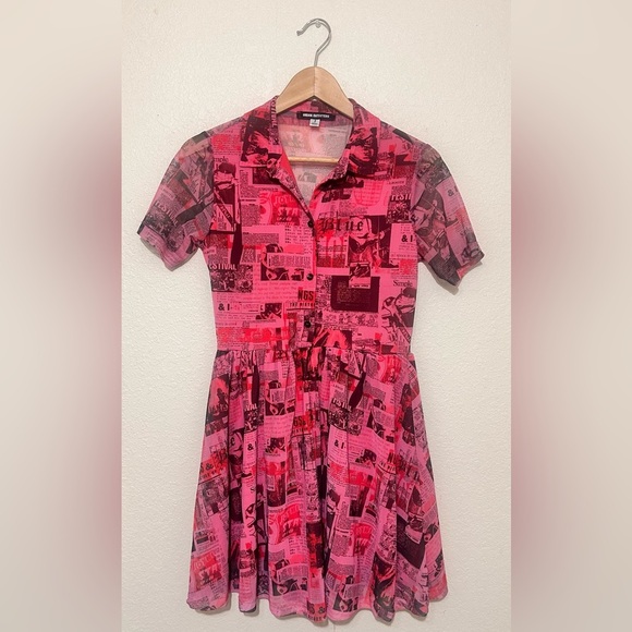 Urban Outfitters Pink Mini Polo Collar Dress - Picture 4 of 11